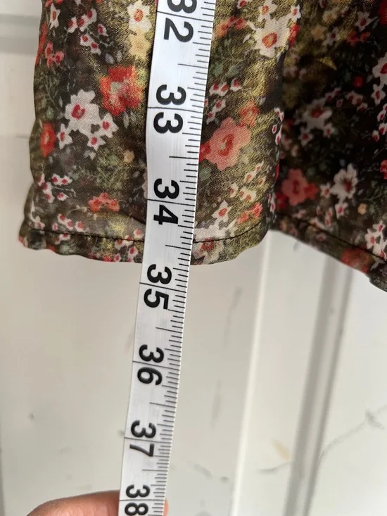 Trixxi Metallic Gold Floral Long-Sleeve Mini Dress - Picture 8 of 11